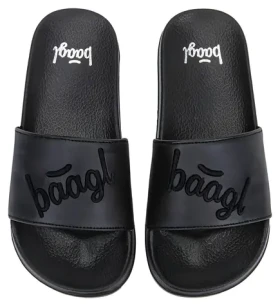 BAAGL Šľapky Logo Black veľ. 41 / Domáca obuv / EVA podrážka / Protišmyková