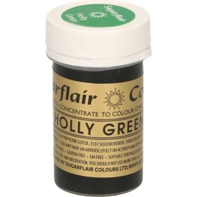 Gélová farba holly green 25 g - Sugarflair - Sugarflair