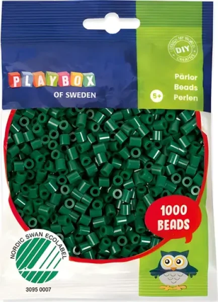 PLAYBOX Zažehľovacie korálky tmavo zelené