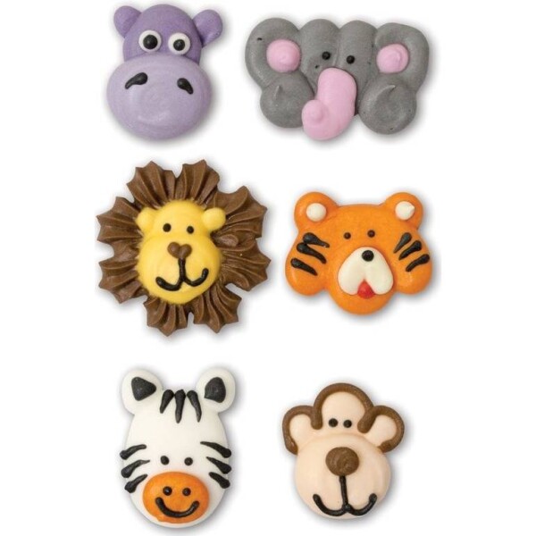 Zdobenie cukru na tortu ZOO 6 ks - Decora - Decora