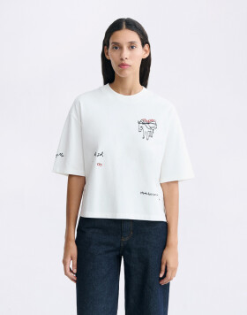 Thinking MU Lena Tomatera T-Shirt WHITE M