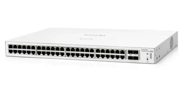 HPE Aruba Instant On 1830 48G 4SFP 370W / Switch / 48x GbE RJ45 / 4X Gigabit SFP / PoE+ 370W (JL815A#ABB)