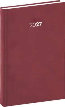 NOTIQUE Denný diár Balakon 2027 bordó / 15 × 21 cm