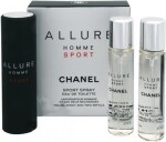 Chanel Allure Homme Sport EDT Refillable 3 x 20 ml pre mužov darčeková sada