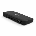 PORT CONNECT Dokovacia stanica pre kancelárie čierna / 4x USB-A 3.1 / 2x DisplayPort / 1x HDMI / 1x RJ-45 / Micro SD / SD / (901910W-EU)