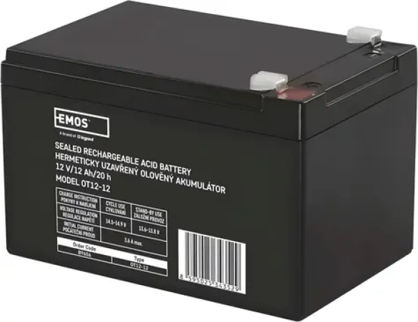 Emos Bezúdržbový olovený akumulátor 12 V / 12 Ah / fastón 6,3 mm