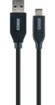 Schwaiger USB-A - USB-C kábel čierna / Dátový kábel / USB 3.2 Gen 2 / 5 Gbit/s / 0,15 m (LK050C533)