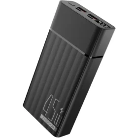 YENKEE YPB 2145 čierna / Power Banka / 20000 mAh / 45W / 2x USB-C / 2x USB-A / QC 2.0 + QC 3.0 (8590669368112)