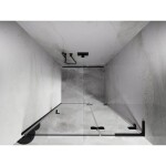 MEXEN/S - Lunar L sprchové dvere krídlové pravé 120, transparent, čierna 834L-120-000-70-00-P