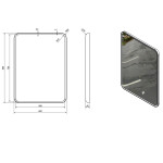 SAPHO - FLOAT LED podsvietené zrkadlo 60x80cm, biela 22572