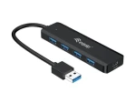 Equip USB Hub 4 porty čierna / USB hub / 4X USB-A 3.2 Gen 1 / adaptér USB-C / 5 Gbps (128959)