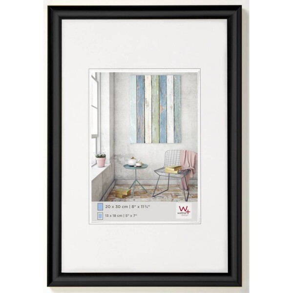 Walther+ design KP030B vymeniteľný fotorámček Formát papiera: 20 x 30 cm čierna; KP030B