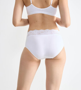 Dámské kalhotky Romance Midi bílé - Sloggi Barva: WHITE, Velikost: 48