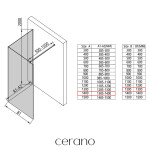CERANO - Sprchová zástena Walk-in Onyx Corner Cube Ľ/P - 8 mm - hranatá vzpera - čierna matná, bronzové sklo - 140x130x200 CER-688213