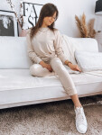 Dámska tepláková súprava MILIAN AY0819 beige - FashionStreet S
