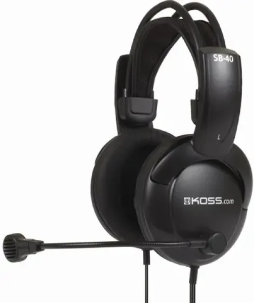 KOSS SB40 čierna / Slúchadlá s mikrofónom / 2.7m / 3.5mm jack (SB/40)