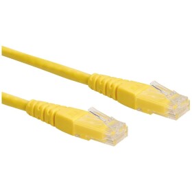 Roline 21.15.0925 RJ45 sieťové káble, prepojovacie káble CAT 6 U/UTP 1.50 m žltá netienený 1 ks; 21.15.0925