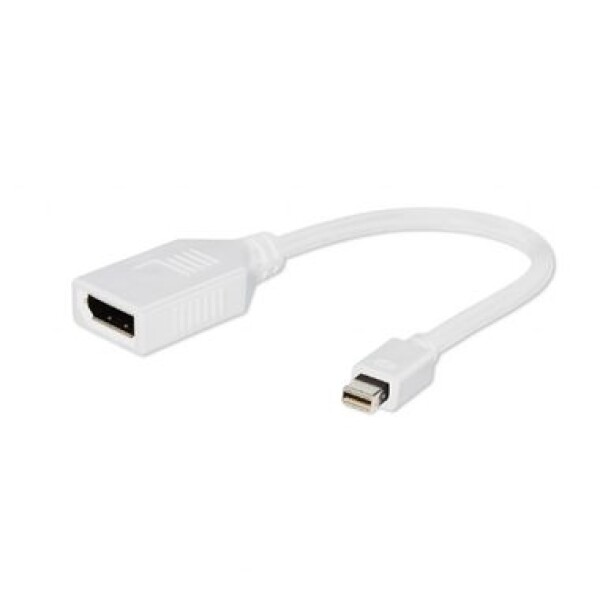 Gembird adaptér Displayport mini(M) na Displayport(F) / kábel 10cm / biela (A-MDPM-DPF-001-W)