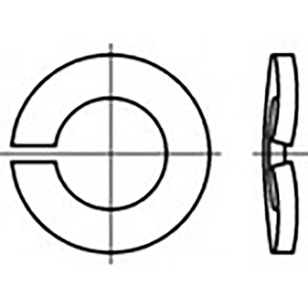 TOOLCRAFT TO-6854400 pérová podložka Vnútorný Ø: 4 mm DIN 128 Ušlechtilá ocel V2A A2 100 ks; TO-6854400