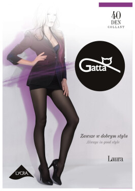 Polomatné dámske pančuchové nohavice LAURA - Lycra, 40 DEN. MOKA 5-XL