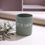 DESIGN LETTERS Porcelánový hrnček Green Let it snow 300 ml