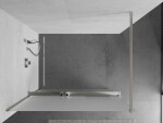 MEXEN/S - Kioto+ Sprchová zástena s poličkou WALK-IN 70 x 200, dekor, nikel kartáčovaný 800-070-121-97-30