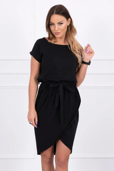 Dámske pletené šaty 8980 black - Kesi S/M