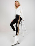 Dámske legíny VI LG 5020.17X Black With Beige - FPrice M černá-béžová