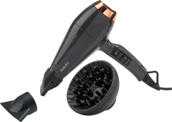 Babyliss 6719DE čierna / sušič vlasov / 2200 W / ionizácia / studený vzduch / difuzér / 3 teploty / 2 rýchlosti (6719DE)