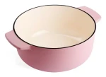 KitchenAid Liatinový hrniec s pokrievkou 26 cm ružová / Hrniec / Liatina / 5,2 l (CC007431-001)