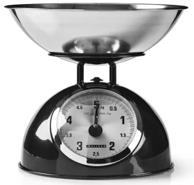 Nedis Melissa čierna / Kuchynská váha / analógová / nosnosť 5 kg / nerezová misa (16310238)