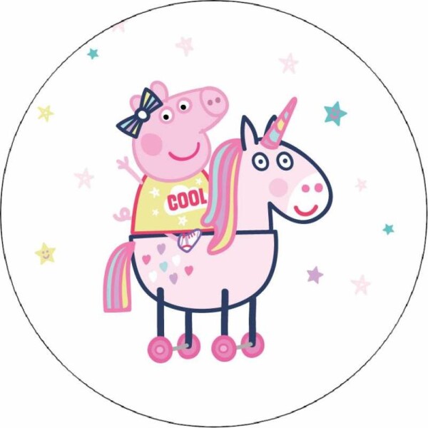 Jedlý papier prasiatko Pepa a Unicorn 19,5 cm - Pictu Hap - Pictu Hap