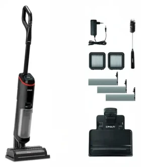 Polti RollySteam WD40C čierna / Podlahová umývačka s parou / 3v1 / Rýchlonabíjacia batéria / LED displej