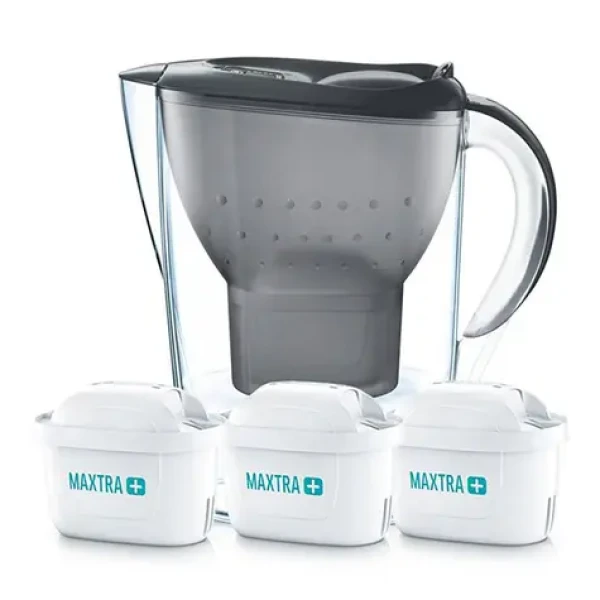 Brita Marella čierna + 3x filtre / filtračná kanvica na vodu / 2.4l / filter: Maxtra + Pure Performance (1039274)