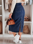 Dámska džínsová maxi sukňa s rozparkom BLUEVIC modrá FashionStreet CY0486 XL