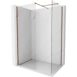 MEXEN/S - Kyoto-X Sprchová zástena WALK-IN 100 x 90, transparent 10 mm, ružové zlato 800-100-202-60-00-090-X