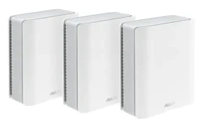 Asus ZenWiFi BT8 3-pack biela / MESH router Wi-Fi 7 / 2.4 GHz / 5 GHz / 6 GHz / WAN + 2x LAN / USB 3.2 (BT8 (3-pack) W)