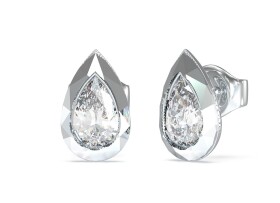 Guess Pôvabné oceľové náušnice Tear Drop 4G Light JUBE05247JWRHT/U