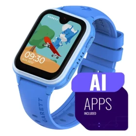 Garett Kids Vibe AI 4G modrá / Inteligentné hodinky / 1.78" AMOLED / videohovor / SOS / GPS / Wi-Fi / IP67 (VIBE_AI_4G_BLU)