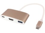 PremiumCord Prevodník USB3.1 na HDMI + USB3.0 + PD / USB Power Delivery (ku31hdmi02)