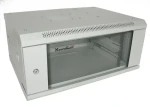 Xtendlan Nástenný rozvádzač 4U/600x450 sivý / Rozvádzač / sklenené dvere / nosnosť 60 kg / 600×450 mm (WS-4U-64-GREY-P)