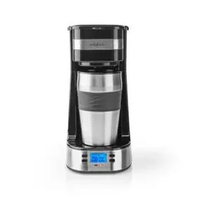 Nedis KACM310FBK čierna / Kávovar na prekvapkávanú kávu / 750 W / kávový filter / 0.4 l / 1 šálka / cestovný hrnček (KACM310FBK)