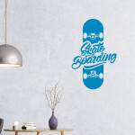 Veselá Stena Samolepka Skate Farba: černá, Veľkosť: 80 x 50 cm