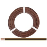 Donau Elektronik 325-818-25 opletenie / lanko 3 x 0.25 mm² + 3 x 0.25 mm² tmavohnedá, čierna, svetlohnedá 25 m; 325-818-25