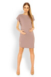 Dámske tehotenské šaty 1629 Caramel - PeeKaBoo S/M karamelová