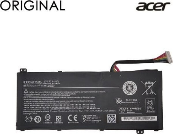 Extra Digital Nešiojamo kompiuterio baterija ACER AC14A8L, 4465mAh, Original