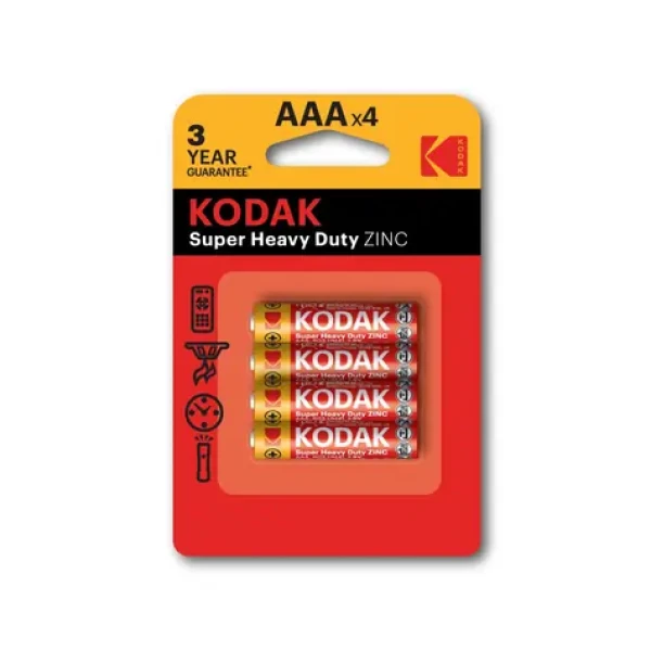 Kodak HEAVY DUTY zinkovo-chloridovej batérie AAA (blister) 4ks (30953321)