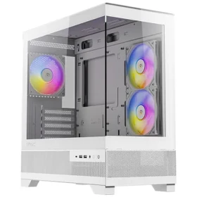 Antec CX500M ARGB biela / mATX / 2x USB-A 3.0 / 1x USB-C 3.2 Gen2 / 3x 120mm ARGB / bez zdroja / priehľadná bočnica (0-761345-10144-8)