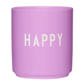 DESIGN LETTERS Porcelánový hrnček Deep Pink Happy 300 ml