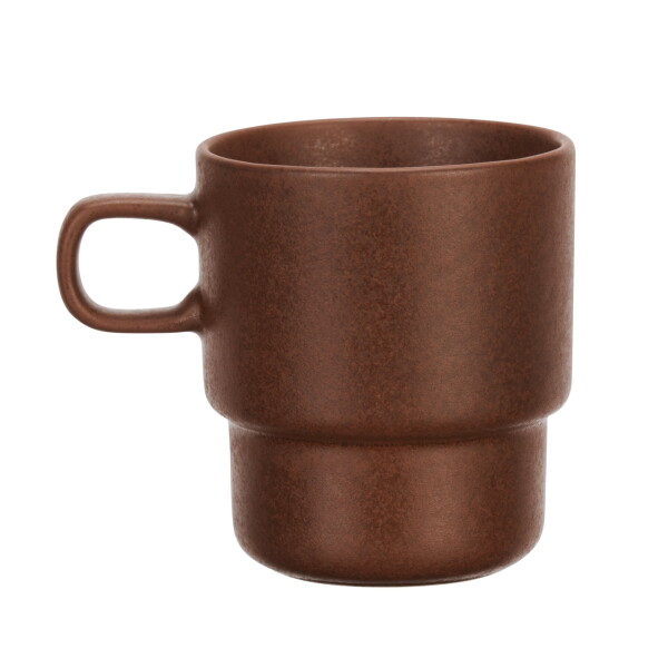 MADAM STOLTZ Kameninový hrnček Red/Brown 300 ml